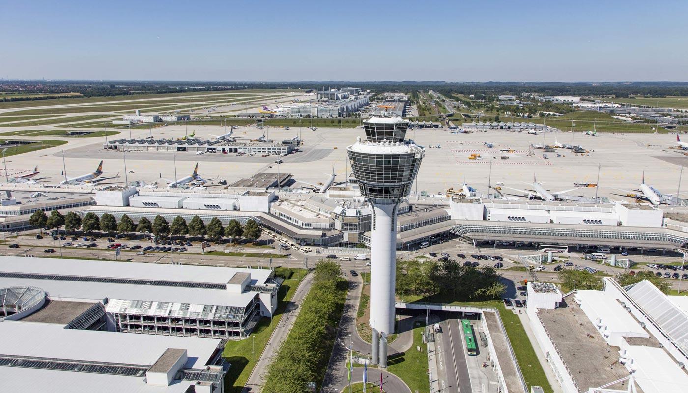 Luftaufnahme des Flughafen München Luftaufnahme des Flughafen München