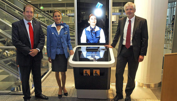 Präsentation der InfoGates am Flughafen München