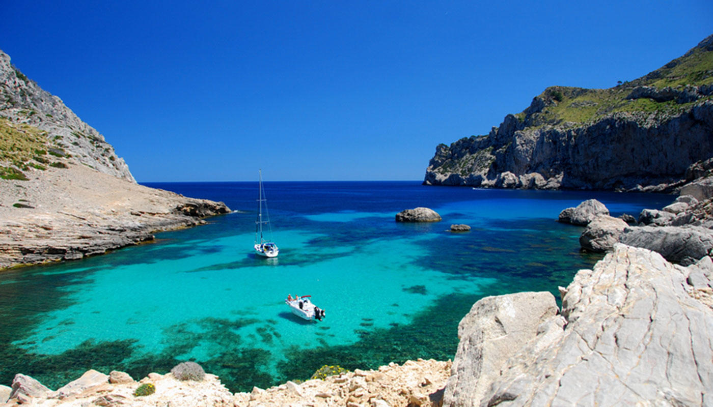 Bucht Balearische Inseln Einsame Bucht auf den Balearen