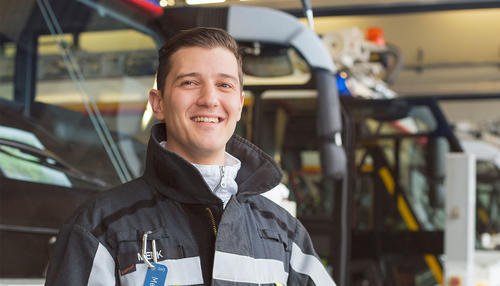 Feuerwehrmann Timo Merk