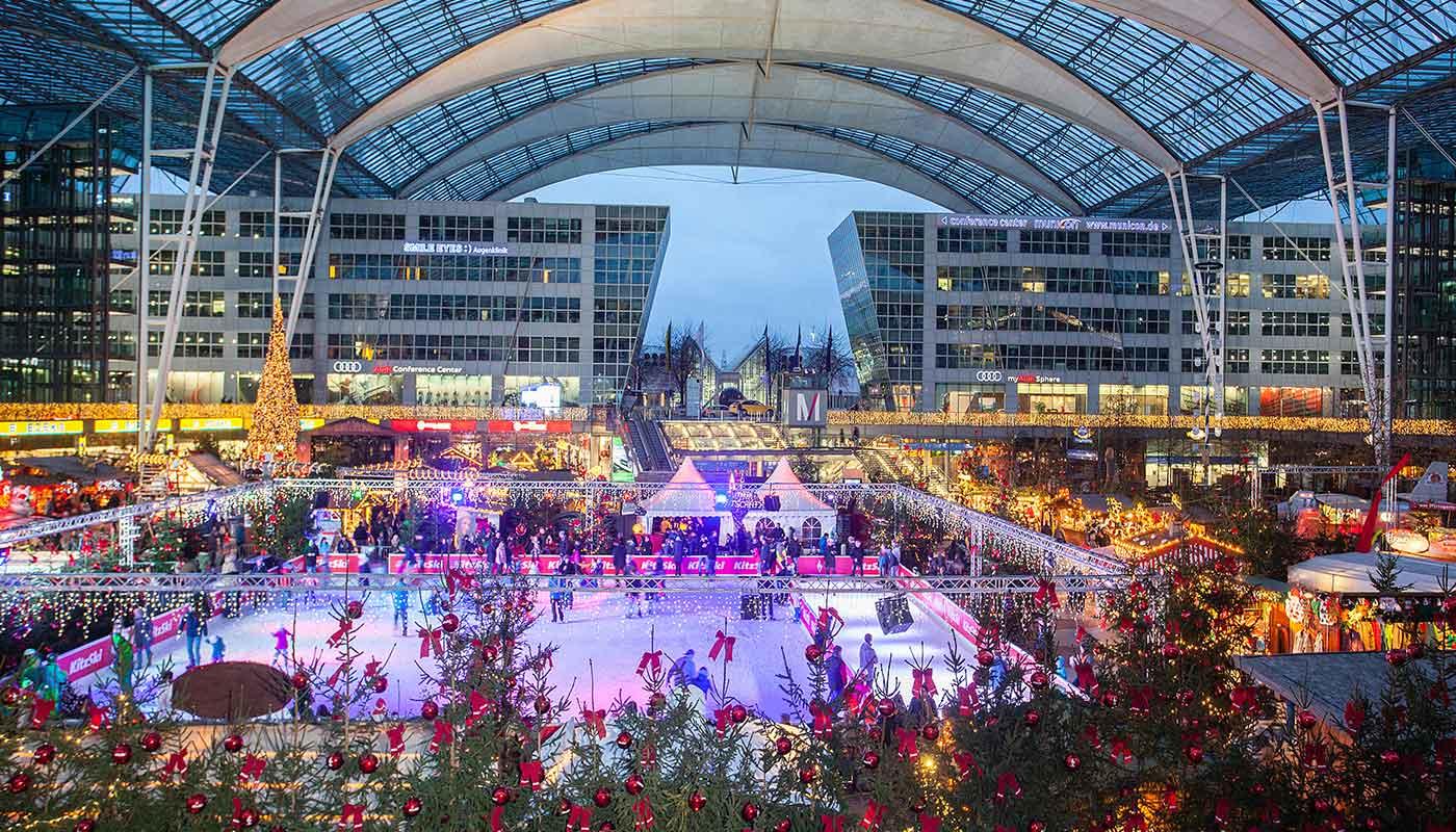 Kostenlos Parken Wintermarkt Flughafen München www.munich-airport.de