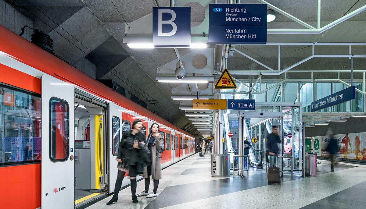 S-Bahn station at Munich Airport S-Bahn station at Munich Airport