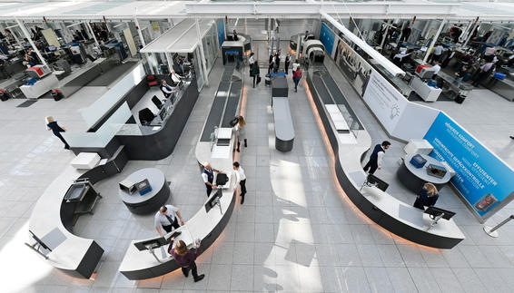 News security screening at Terminal 2