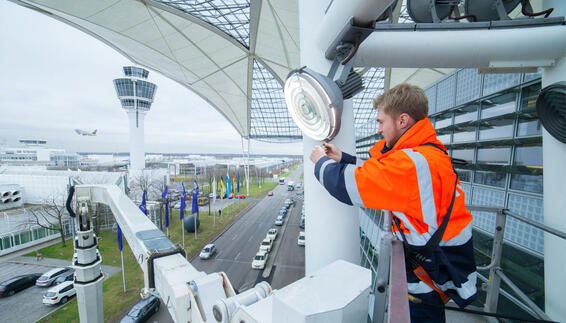 Technische Arbeiten am Flughafen München