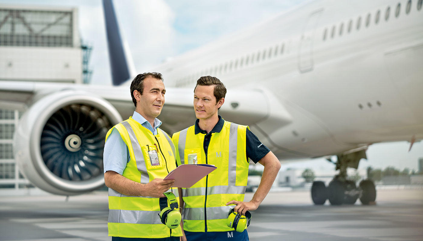 Bodenabfertigung Mitarbeiter der Bodenabfertigung