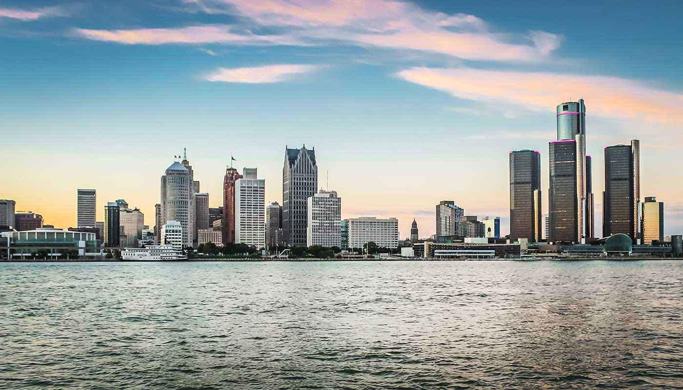 Skyline von Detroit, USA Skyline von Detroit, USA