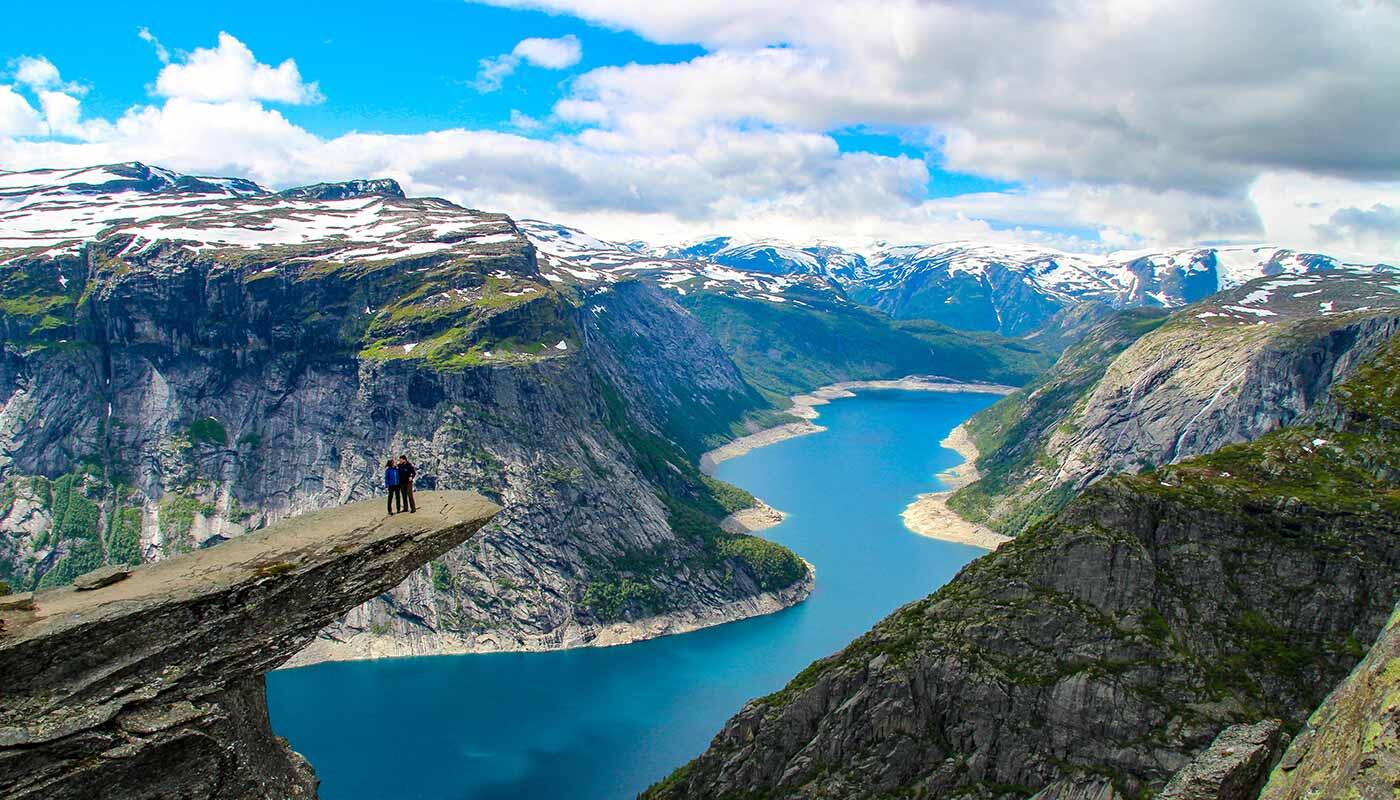 Trolltunga Felsen Wanderung bei Bergen zum Trolltunga Felsen