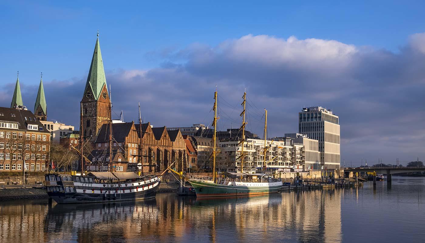 Altstadt von Bremen an der Weser Urlaub in Deutschland, Bremen an der Weser
