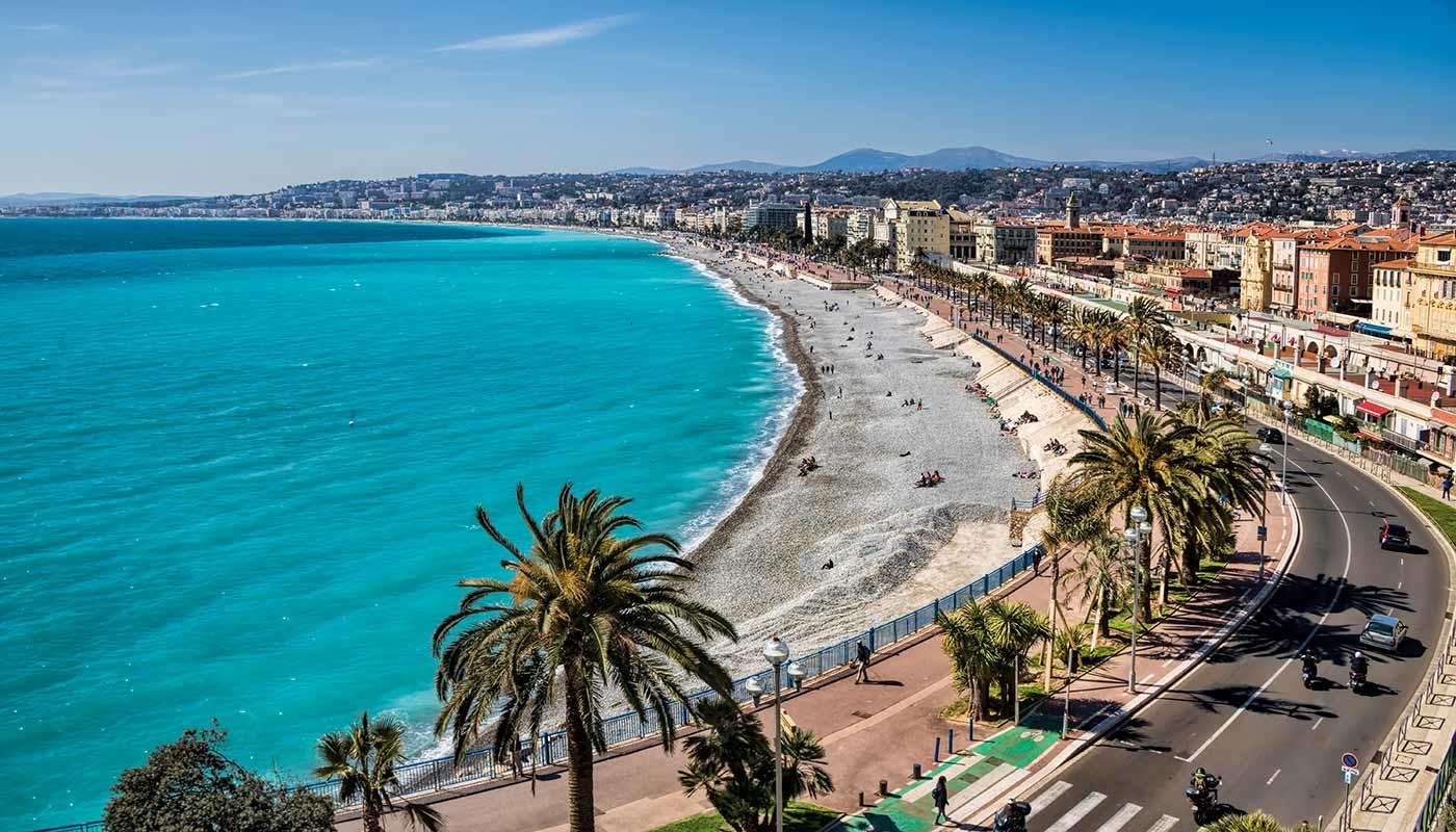 Aussicht auf Meer in Nizza Aussicht auf Meer in Nizza