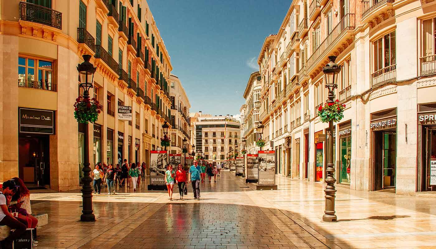 Calle Marqués de Larios Einkaufsstraße Calle Marqués de Larios in Malaga