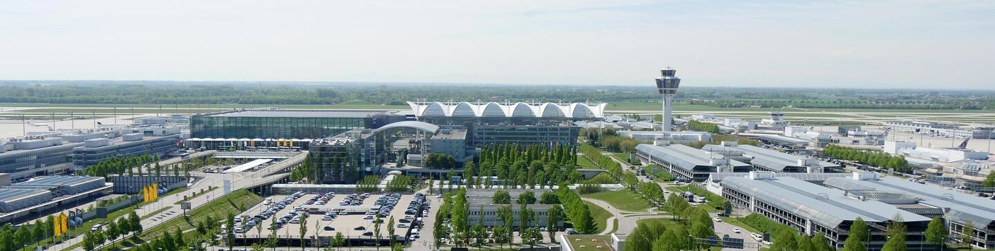 Flughafen München Blick auf das Gelände des Flughafens München