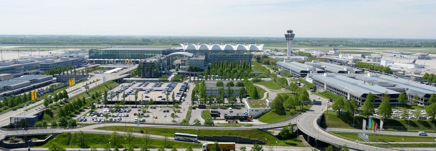 Panoramic view at Munich Airport Panoramic view at Munich Airport