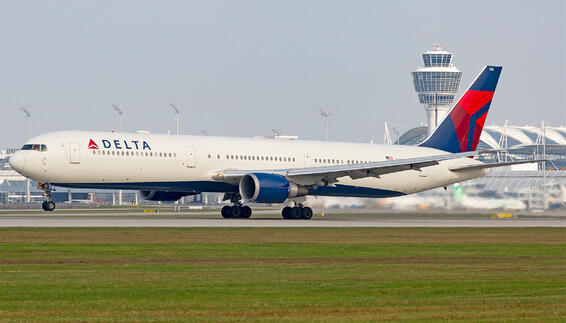 Delta Air am Flughafen München
