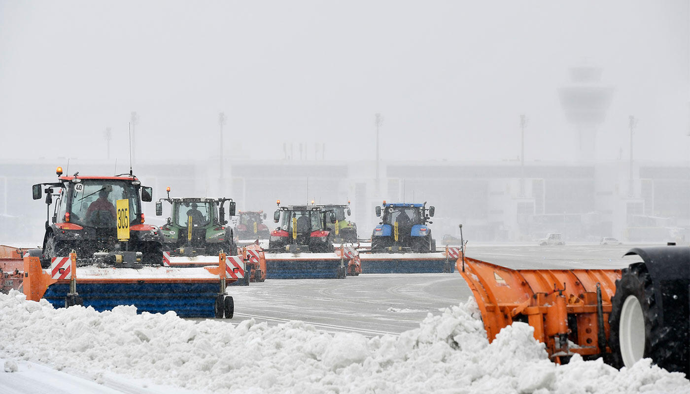 Winterdienst Winterdienst am Flughafen