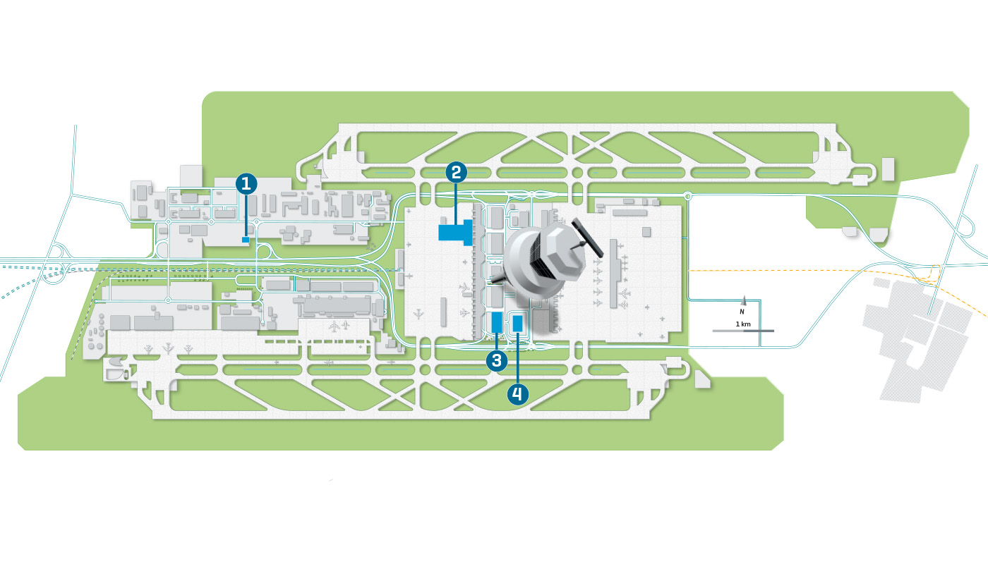 Flughafen München Terminal 1 Modul Z Eurowings www.munich-airport.de