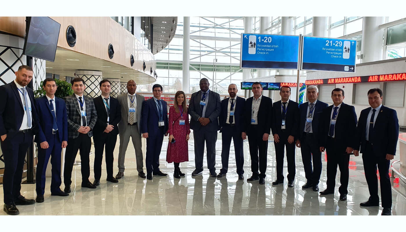 Officials at Samarkand International Airport opening ceremony Officials at Samarkand International Airport opening ceremony on 18.03.2022