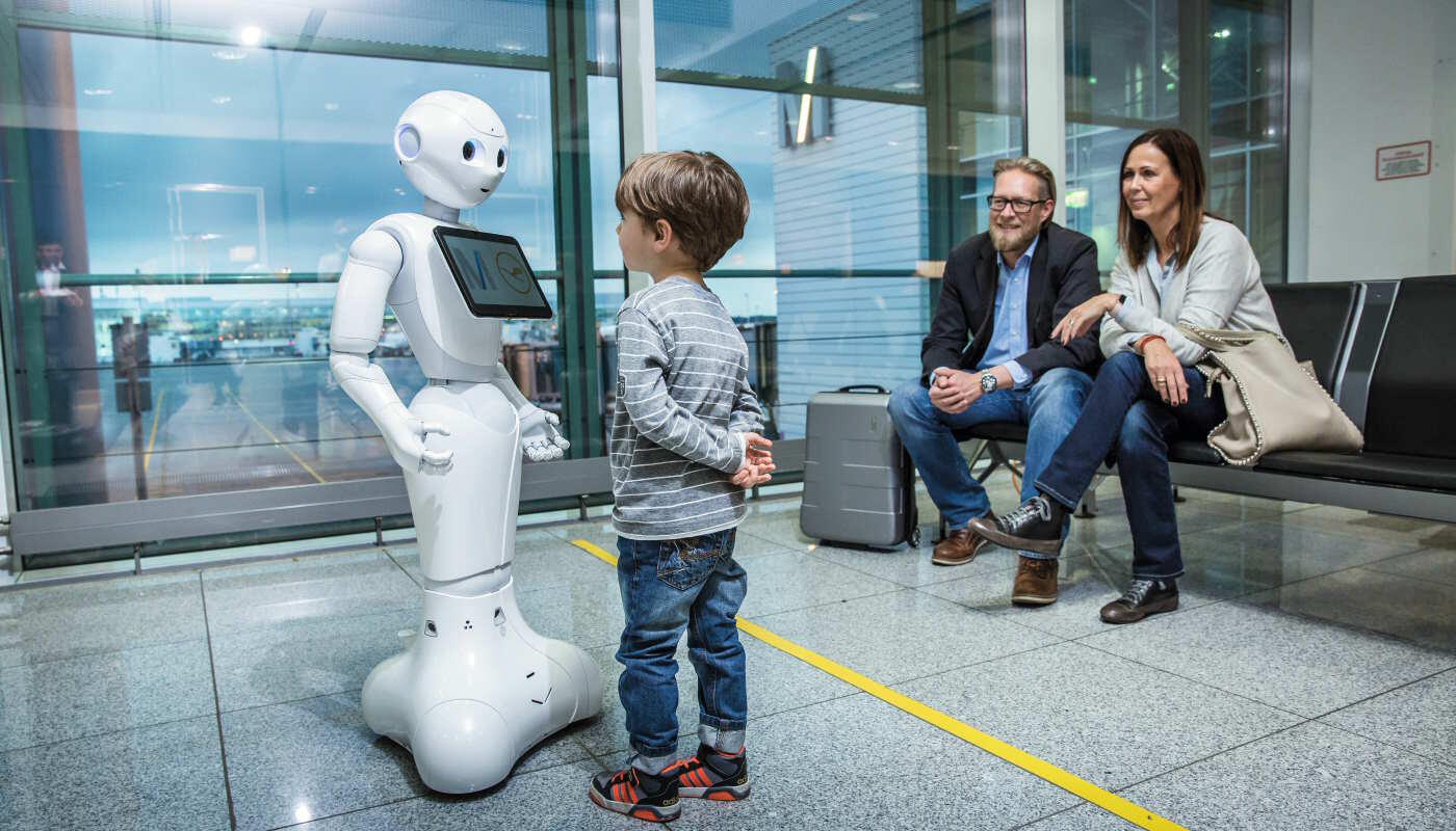Artificial Intelligence at airports Meet Josie Pepper: With the start of test operations in mid-February 2018, Munich Airport became Germany's first airport to try out a humanoid robot equipped with artificial intelligence.