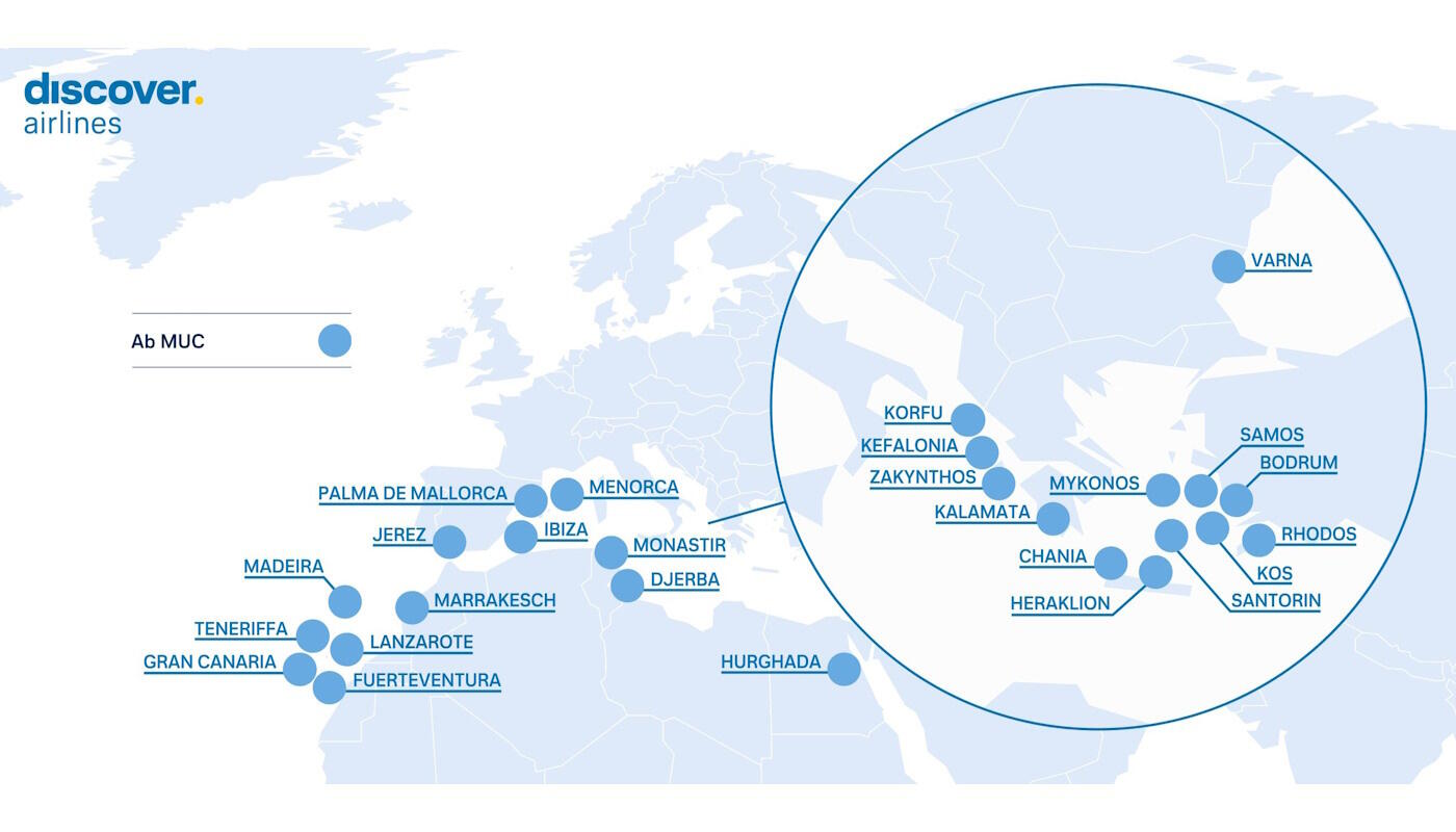 Sommerziele Discover Airlines 2024 Sommerziele Discover Airlines 2024