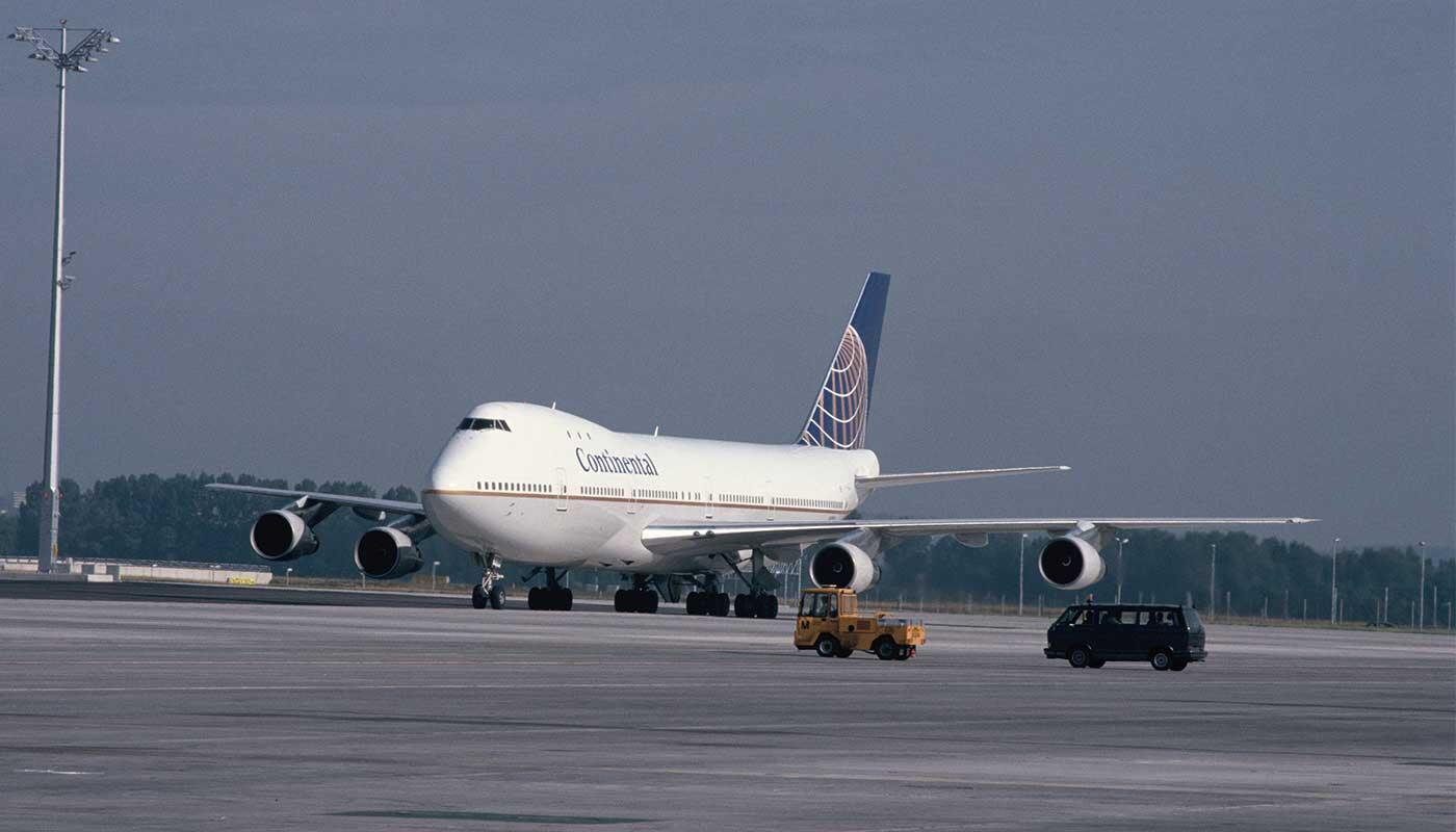 Boeing B747-100 der Continental Airlines Erstflug einer Boeing B747-100 der Continental Airlines am 02.06.1992