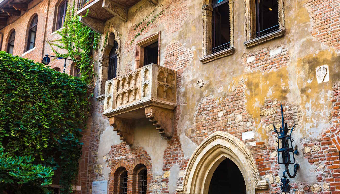 Romeo & Julia Balkon in Verona, Italien Romeo & Julia Balkon in Verona, Italien