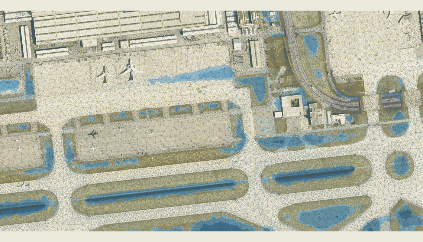 2D-Abflussmodell Auszug aus dem 2D-Abflussmodell( Überlagerung mit Luftbild) Starkregen