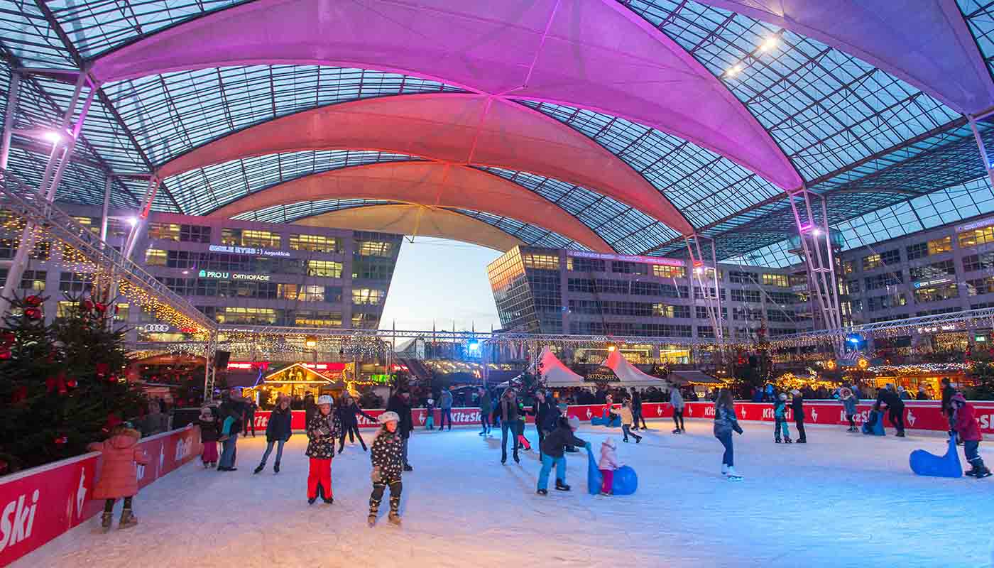 Kostenlos Parken Wintermarkt Flughafen München www.munich-airport.de