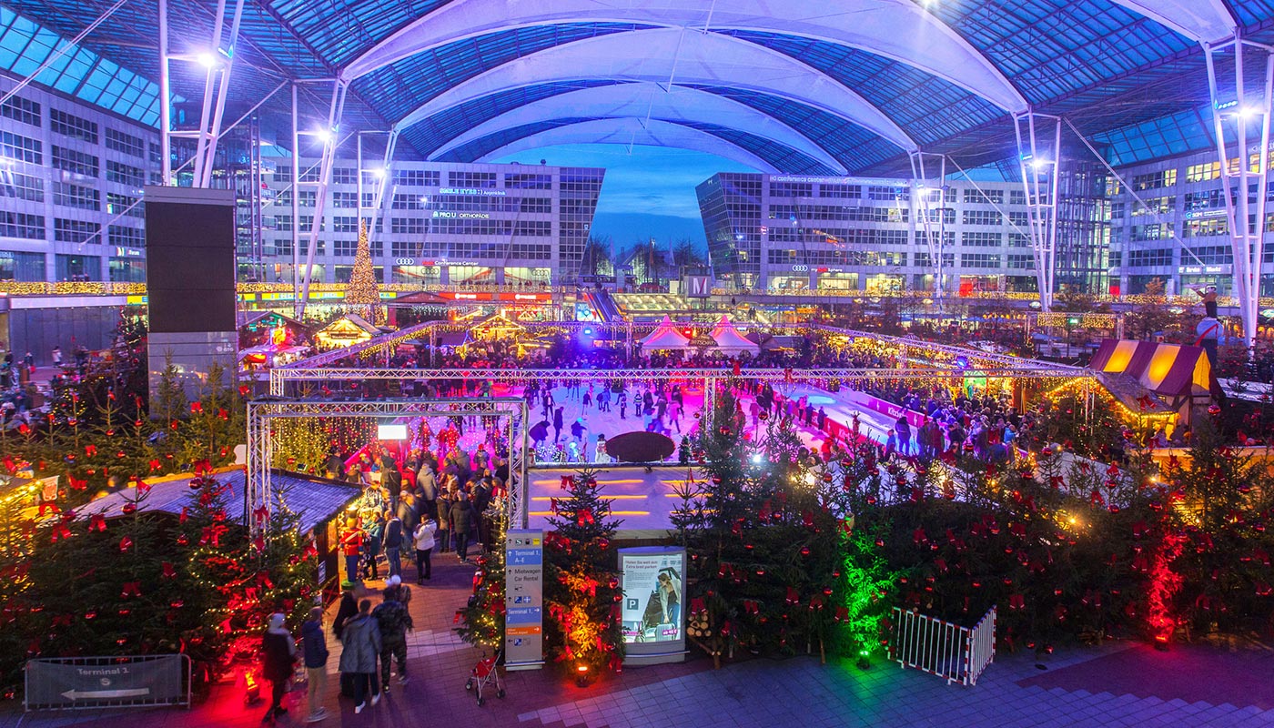 Kostenlos Parken Wintermarkt Flughafen München www.munich-airport.de